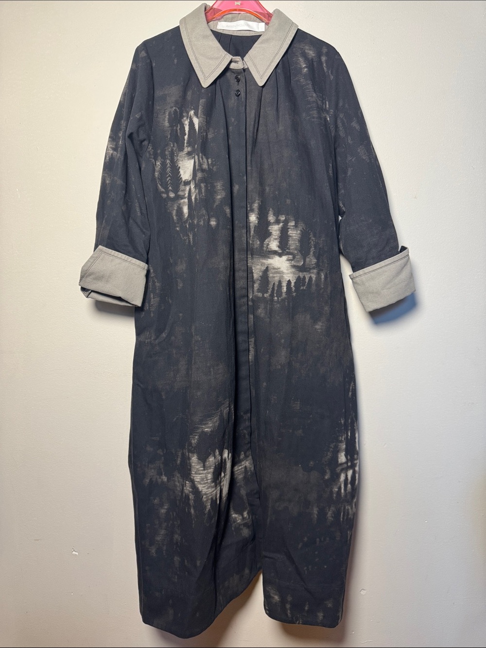 ASEEDONCLÖUD Tea Garden Gown - Duster Coat Fog Forest Denim Japan Cotton RARE S? - Picture 2 of 16